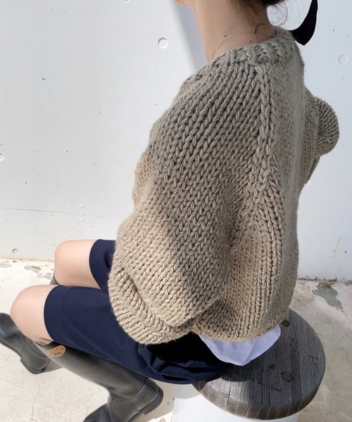 I-SOOK（アイスー） 「ISOOK」 ニットカーディガン FREE アイボリー