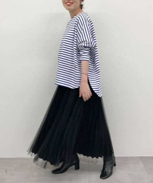 BEARDSLEY（ビアズリー） 7分袖カットソー 0 ブルー レディース