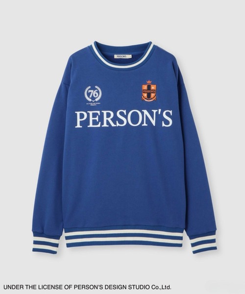 80s PERSON'S FOR MEN スウェット トレーナー ブルー PERSON'S（パーソンズ） トレーナー スウェット 別注デザイン