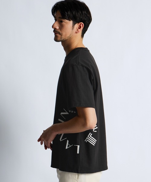 LANVIN en Bleu tシャツ 8オンス サークルロゴ Tシャツ メンズ