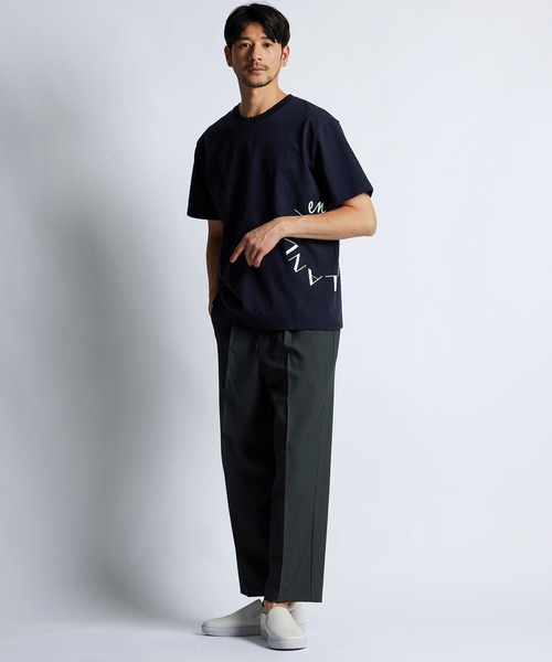 LANVIN en Bleu tシャツ 8オンス サークルロゴ Tシャツ メンズ