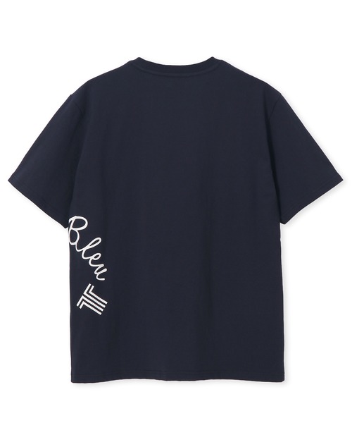 LANVIN en Bleu tシャツ 8オンス サークルロゴ Tシャツ メンズ