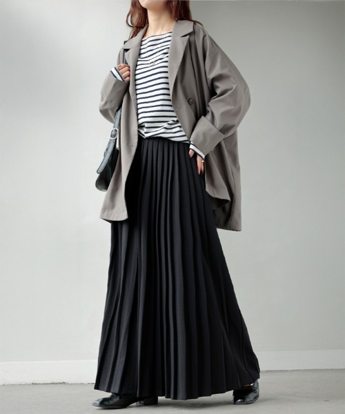 「HUG.U」 プリーツスカート - ネイビー レディース_画像8