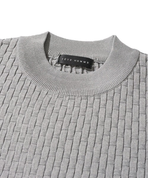 「TETE HOMME」 長袖ニット X-LARGE ネイビー メンズ_画像4