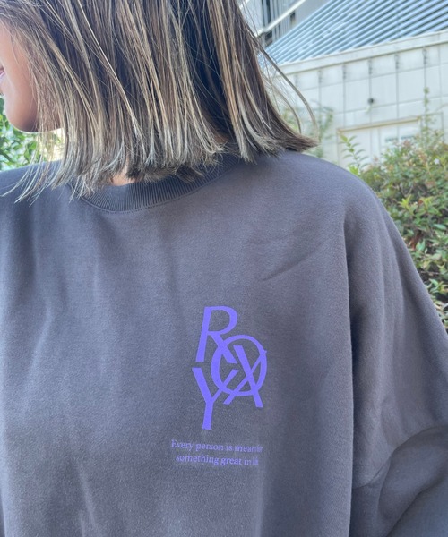 「ROXY」 スウェットカットソー FREE グレー レディース_画像5