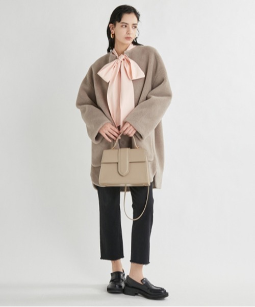 「Mila Owen」 ノーカラーコート ONE SIZE ベージュ レディースの画像