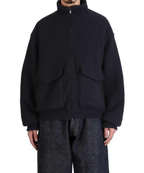 ブルゾン アウター GOLD / ゴールド：Super 140s WOOL FLEECE TRACK JACKET：25B-GL15734「MUS」の画像