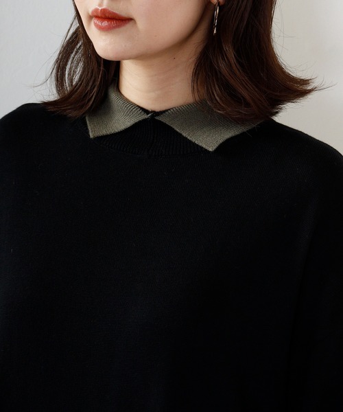 「Anna Nicola」 ニットワンピース 38 ブルーグリーン レディース_画像5