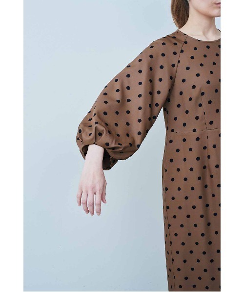 「IEDIT」 半袖ワンピース MEDIUM キャメル レディース_画像5