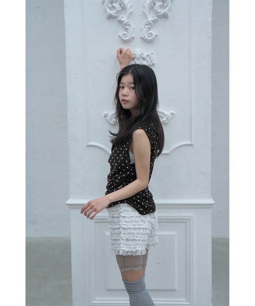 Smyeon パンツ Handmade lace frill shorts/ハンドメイド レースフリル