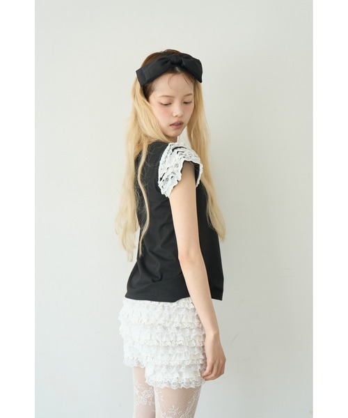 Smyeon パンツ Handmade lace frill shorts/ハンドメイド レースフリル