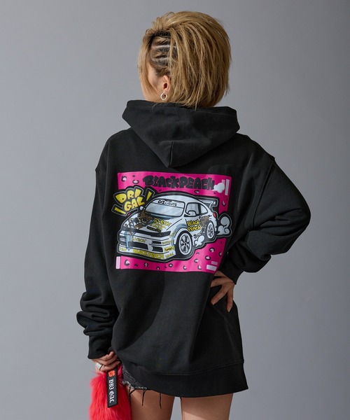 BLACK PEACH パーカー 「BLACK PEACH」バックプリント パーカー
