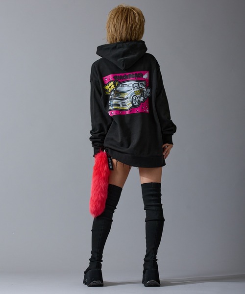 BLACK PEACH パーカー 「BLACK PEACH」バックプリント パーカー