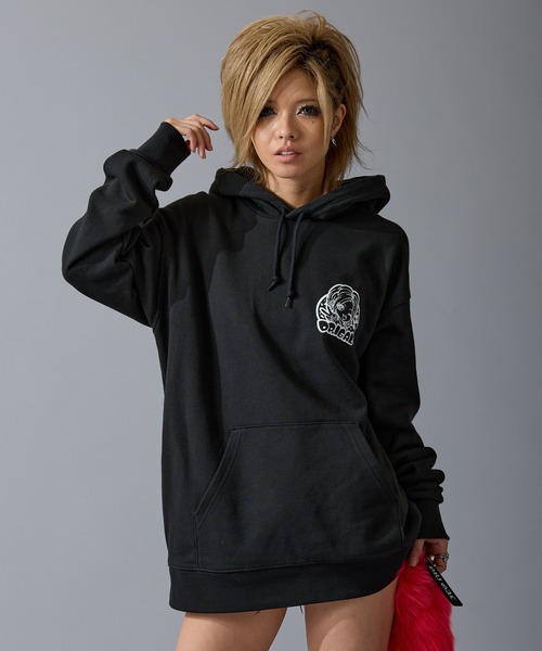 BLACK PEACH パーカー 「BLACK PEACH」バックプリント パーカー