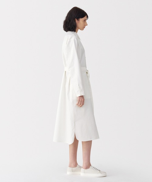 「MUJI Labo」 シャツワンピース M オフホワイト レディース_画像3