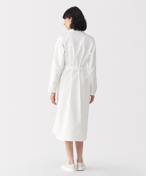 「MUJI Labo」 シャツワンピース M オフホワイト レディース_画像4