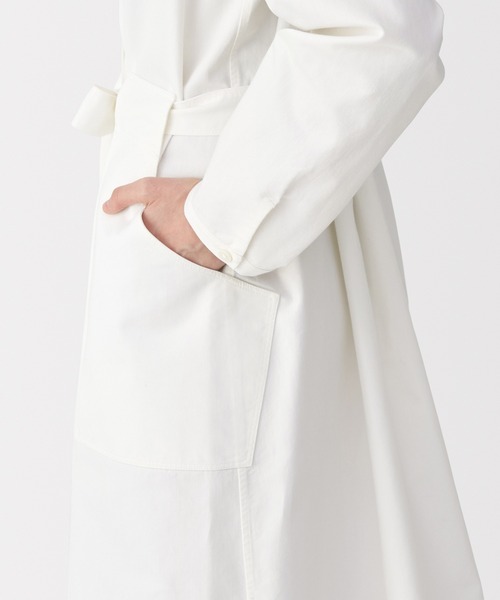 「MUJI Labo」 シャツワンピース M オフホワイト レディース_画像6