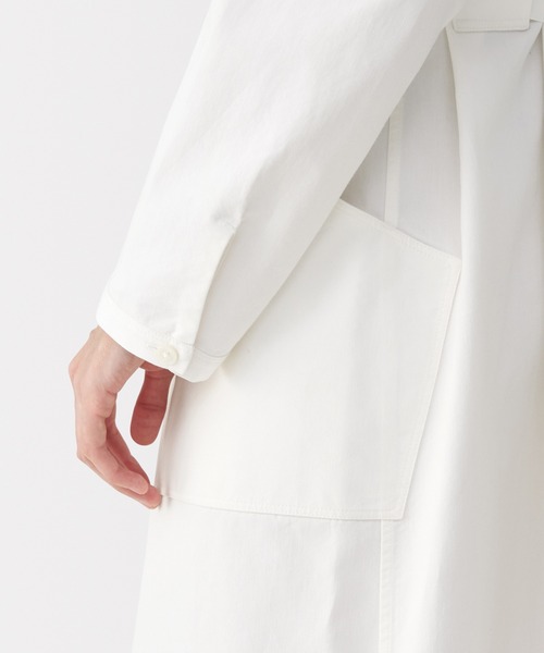 「MUJI Labo」 シャツワンピース M オフホワイト レディース_画像7