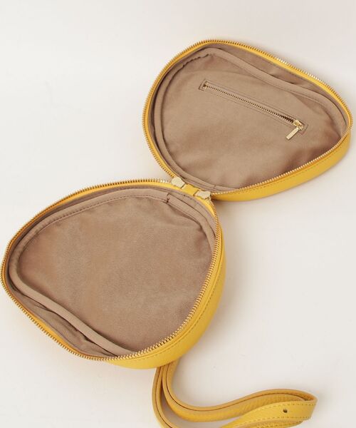 「Ch!iii BAG」 Leather Heart Shoulder - イエロー レディース_画像4
