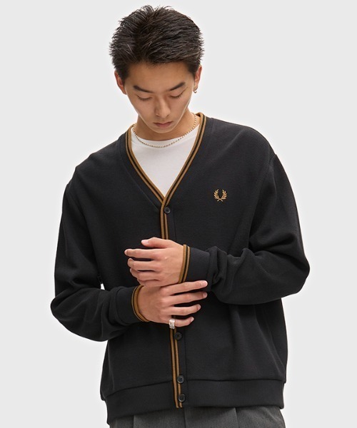 FRED PERRY（フレッドペリー） カーディガン Tipped Pique Cardigan