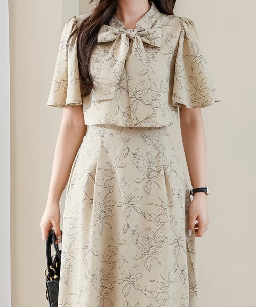 「Lace Ladies」 半袖ワンピース S ベージュ レディース_画像2