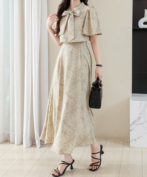 「Lace Ladies」 半袖ワンピース S ベージュ レディース_画像3