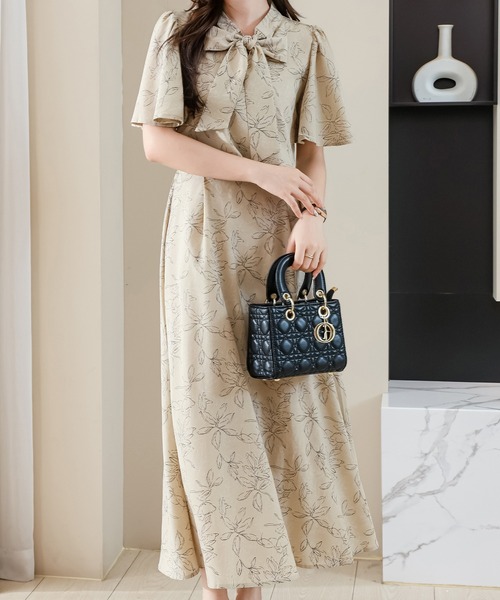 「Lace Ladies」 半袖ワンピース S ベージュ レディース_画像5