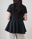 tシャツ 半袖 クルーネック ペプラム フレア...の詳細画像3