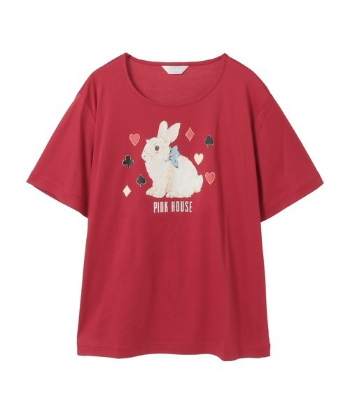PINK HOUSE（ピンクハウス） tシャツ 半袖 Rabbit Marchモチーフ