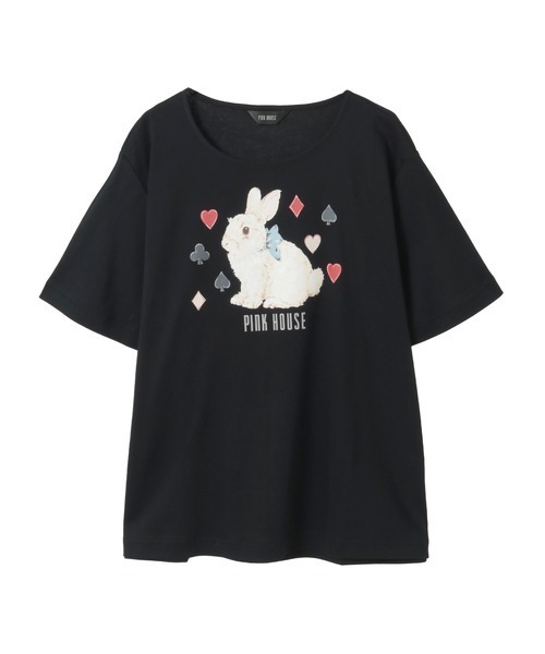 PINK HOUSE（ピンクハウス） tシャツ 半袖 Rabbit Marchモチーフ