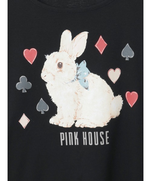 PINK HOUSE（ピンクハウス） tシャツ 半袖 Rabbit Marchモチーフ