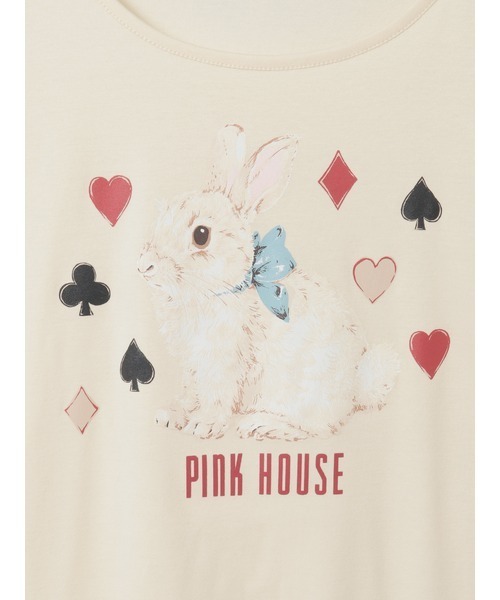 PINK HOUSE（ピンクハウス） tシャツ 半袖 Rabbit Marchモチーフ