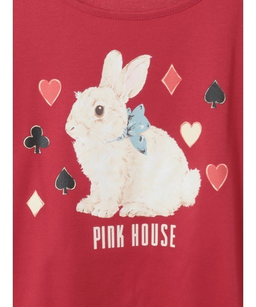 PINK HOUSE（ピンクハウス） tシャツ 半袖 Rabbit Marchモチーフ