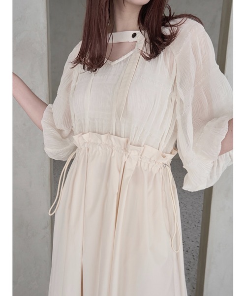「mellowneon」 ドッキングワンピース MEDIUM アイボリー レディース_画像2