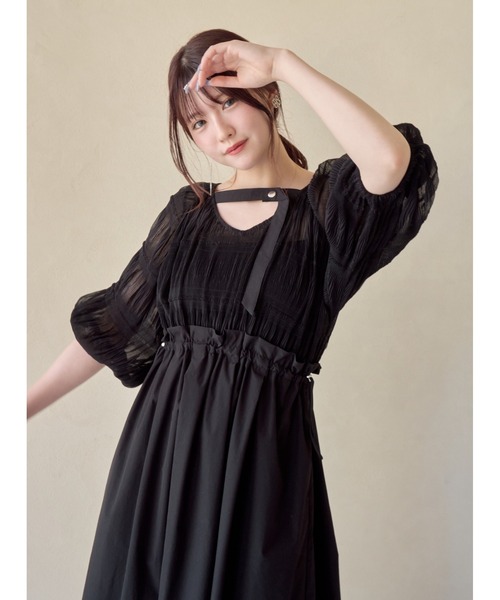 「mellowneon」 ドッキングワンピース MEDIUM アイボリー レディース_画像7