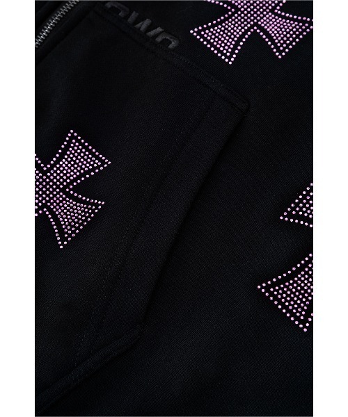 unknown パーカー Black×pink UNKNOWN LONDON（アンノウンロンドン） パーカー ジップフーディ