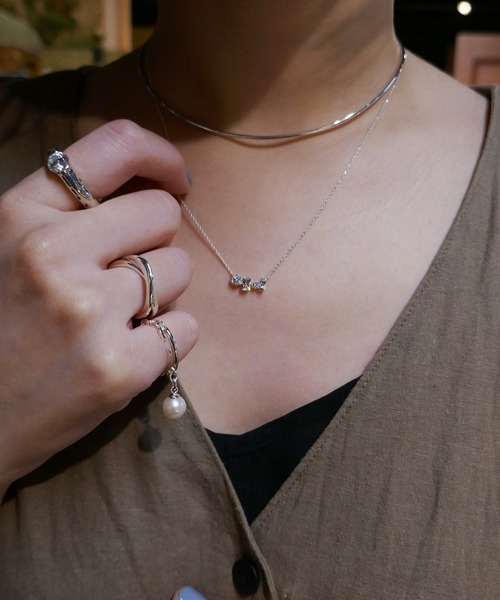 e.m. シルバー チョーカー ネックレス silver925 イーエム e.m.（イーエム） チョーカー プレーンシルバーチョーカー レディース