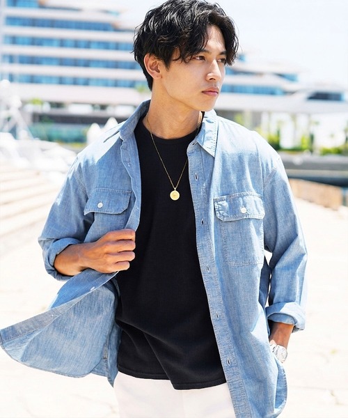 MiiiiStussy サーマル ワッフルT M ライトブルー JIGGYS SHOP（ジギーズショップ） tシャツ ワッフルサーマル クルー