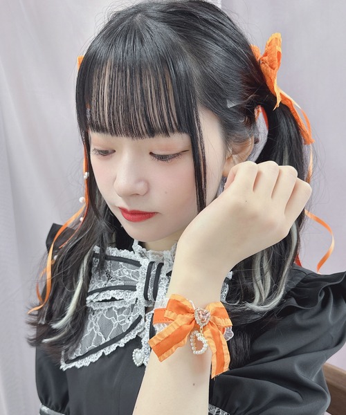 ROJITA ブレスレット フリルリボンハートビジュブレスレット