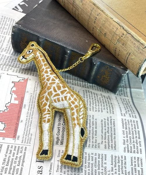 Flowering（フラワーリング） キーホルダー ザリ刺繍 アニマル