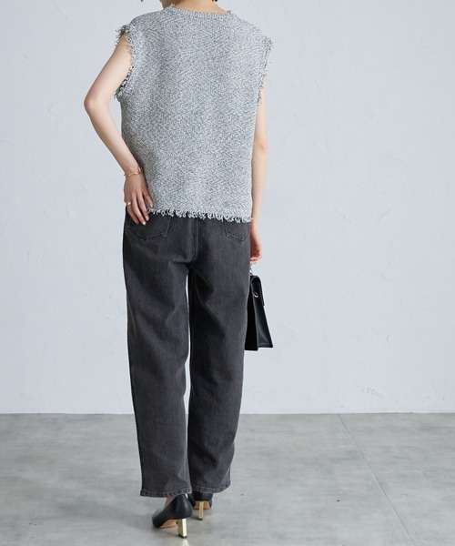 each alchemist ベスト ジレ ツイードニットベスト レディース