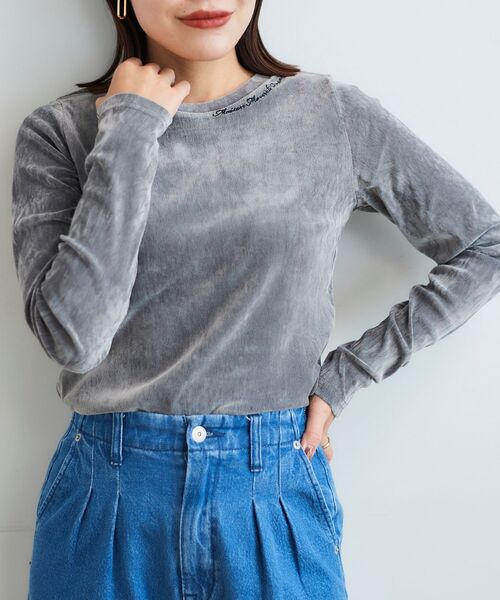 tシャツ MAISON MAVERICK ベロアロングT レディース