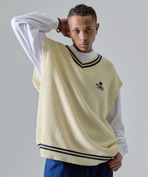 FUBU ベスト ジレ フブ ブランド ロゴ オーバーサイズ アメカジ