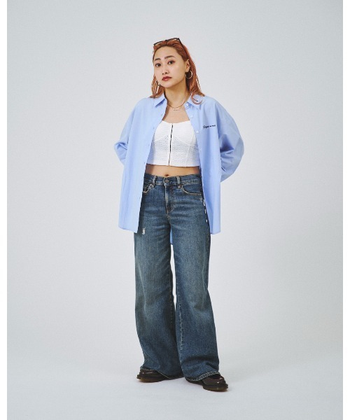 ブラウス シャツ サイドスリット オーバーサイズシャツ FMN-24SS-S-001 レディース forget-me-nots ブラウス シャツ サイドスリット オーバーサイズ