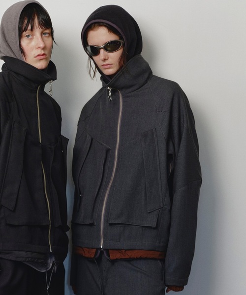 d*9様 jieda DRAPING CHINO ZIP JACKET jieda DRAPING CHINO ZIP JACKET（GRAY）