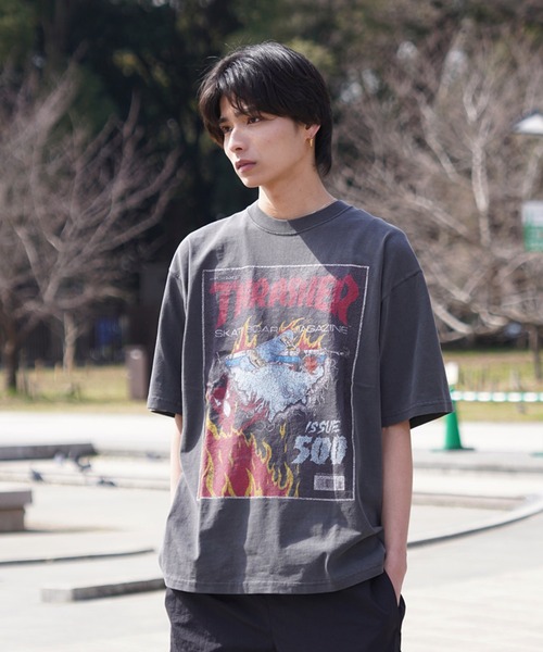 tシャツ 「ムラサキスポーツ限定」THRASHER/スラッシャー 半袖Tee ボックスシルエット ヴィンテージ THM-24SPSST04 メンズ レ | THRASHER | 09
