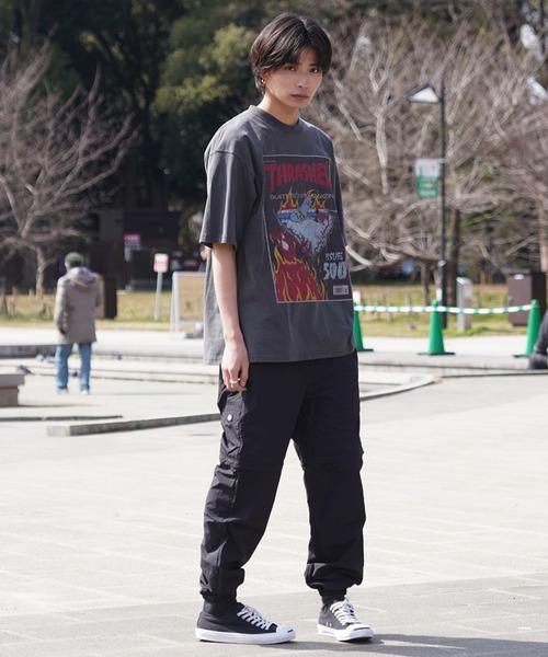 tシャツ 「ムラサキスポーツ限定」THRASHER/スラッシャー 半袖Tee ボックスシルエット ヴィンテージ THM-24SPSST04 メンズ レ | THRASHER | 12