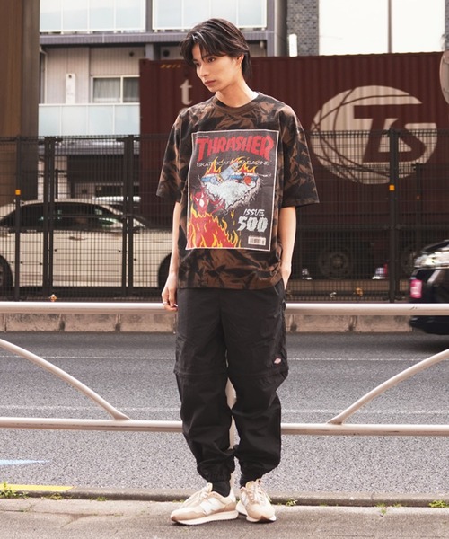 tシャツ 「ムラサキスポーツ限定」THRASHER/スラッシャー 半袖Tee ボックスシルエット ヴィンテージ THM-24SPSST04 メンズ レ | THRASHER | 17