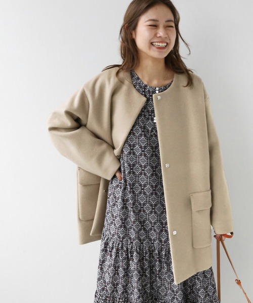 JOURNAL STANDARD relume」 ノーカラーコート 38 ナチュラル 
