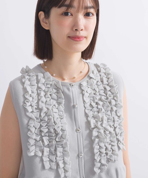 PICCIN PERLA ニット セーター フリルノースリーブペプラム